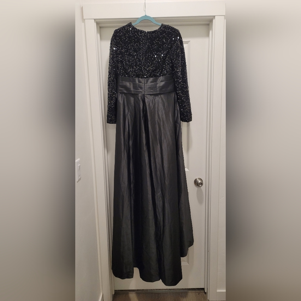 Black Sequin Evening Gown - Picture 3 of 7